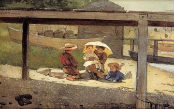 In Charge of Baby Realism painter Winslow Homer Oil Paintings
